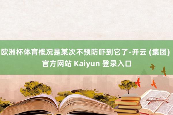 欧洲杯体育概况是某次不预防吓到它了-开云 (集团) 官方网站 Kaiyun 登录入口