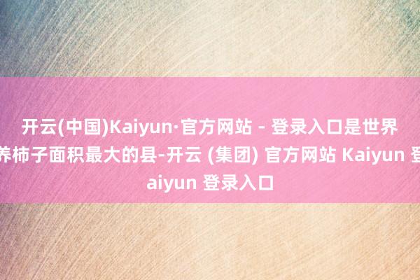 开云(中国)Kaiyun·官方网站 - 登录入口是世界县域素养柿子面积最大的县-开云 (集团) 官方网站 Kaiyun 登录入口