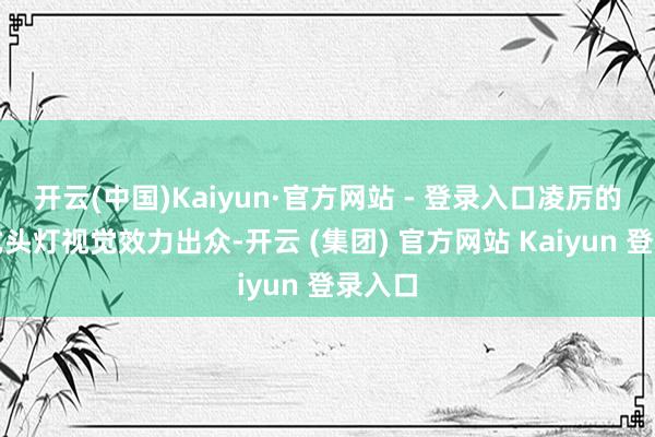 开云(中国)Kaiyun·官方网站 - 登录入口凌厉的矩阵式头灯视觉效力出众-开云 (集团) 官方网站 Kaiyun 登录入口