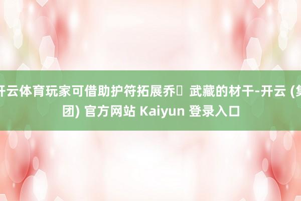 开云体育玩家可借助护符拓展乔・武藏的材干-开云 (集团) 官方网站 Kaiyun 登录入口
