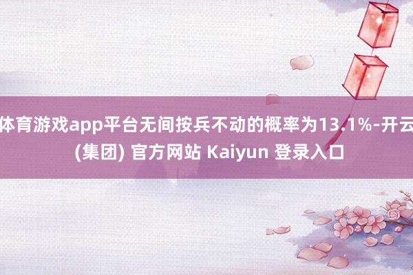体育游戏app平台无间按兵不动的概率为13.1%-开云 (集团) 官方网站 Kaiyun 登录入口