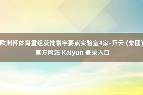 欧洲杯体育重组获批寰宇要点实验室4家-开云 (集团) 官方网站 Kaiyun 登录入口