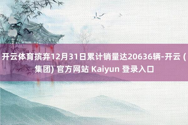 开云体育摈弃12月31日累计销量达20636辆-开云 (集团) 官方网站 Kaiyun 登录入口