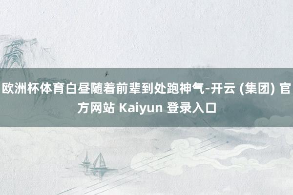 欧洲杯体育白昼随着前辈到处跑神气-开云 (集团) 官方网站 Kaiyun 登录入口