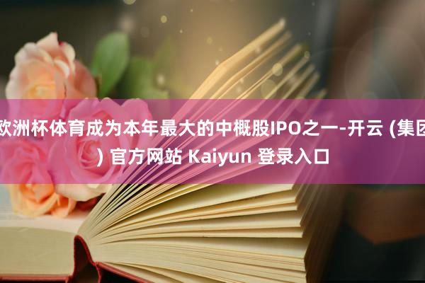 欧洲杯体育成为本年最大的中概股IPO之一-开云 (集团) 官方网站 Kaiyun 登录入口