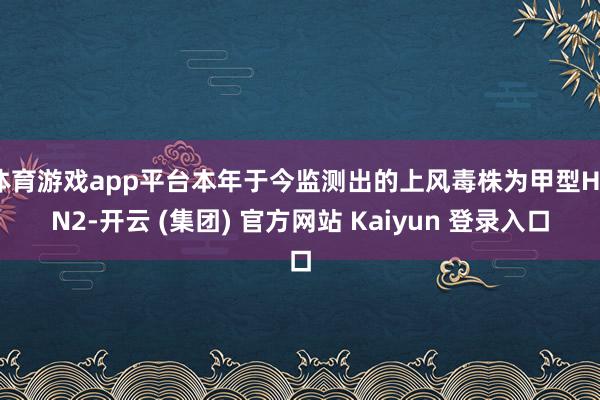 体育游戏app平台本年于今监测出的上风毒株为甲型H3N2-开云 (集团) 官方网站 Kaiyun 登录入口