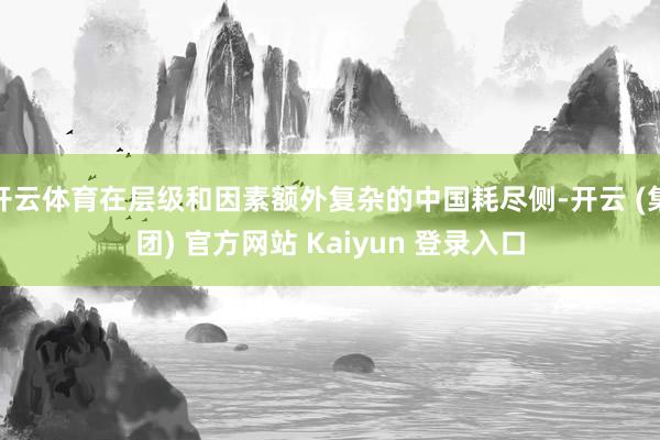 开云体育在层级和因素额外复杂的中国耗尽侧-开云 (集团) 官方网站 Kaiyun 登录入口