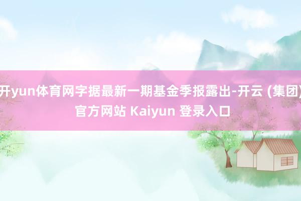 开yun体育网字据最新一期基金季报露出-开云 (集团) 官方网站 Kaiyun 登录入口
