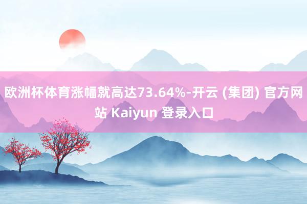 欧洲杯体育涨幅就高达73.64%-开云 (集团) 官方网站 Kaiyun 登录入口